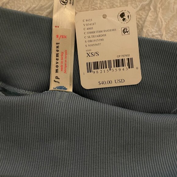 Free People There You Go Run Short Women's Blue Athletic Short XS/Small NWT $40 - Picture 4 of 5